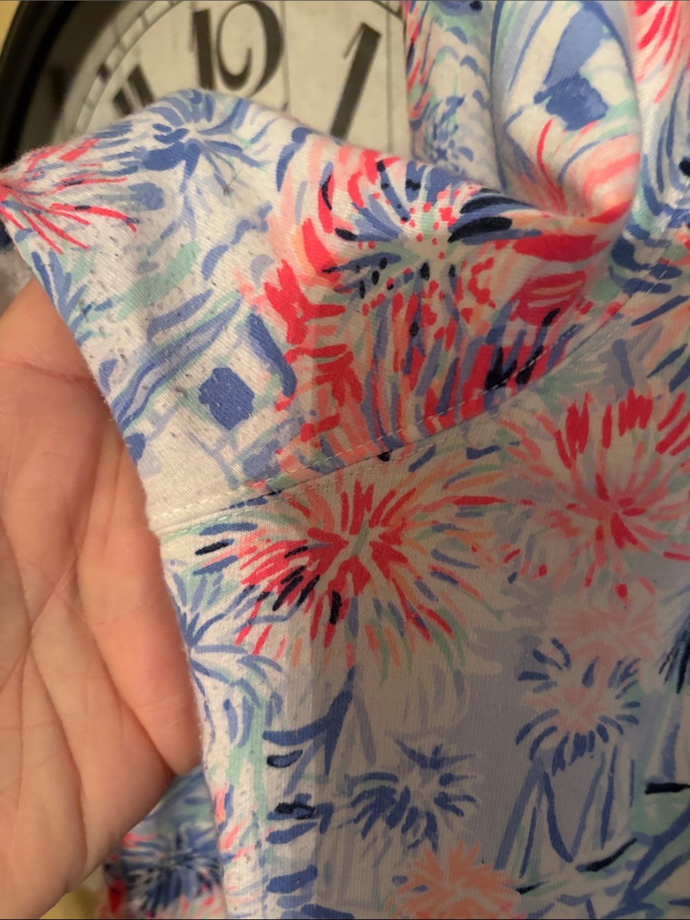 Lilly Pulitzer Blue, Pink and White Sailboat Print Popover - Picture 4 of 5